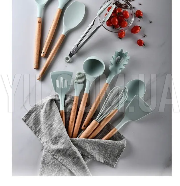 Набор кухонных принадлежностей Kitchen Set, 12 предметов (Черный)